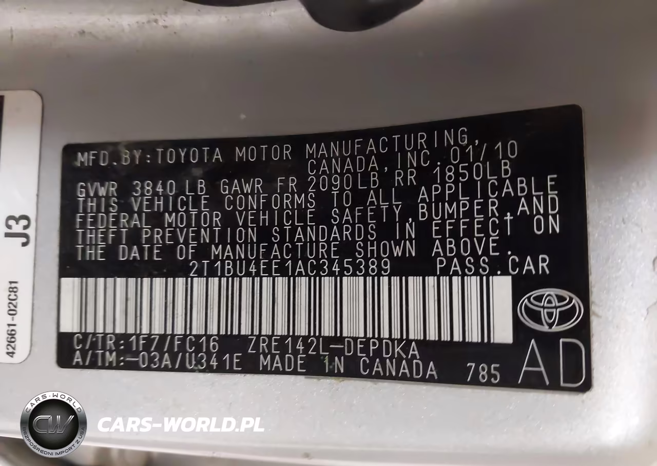 2010 Toyota Corolla Le VIN:2T1BU4EE1AC345389 - 9