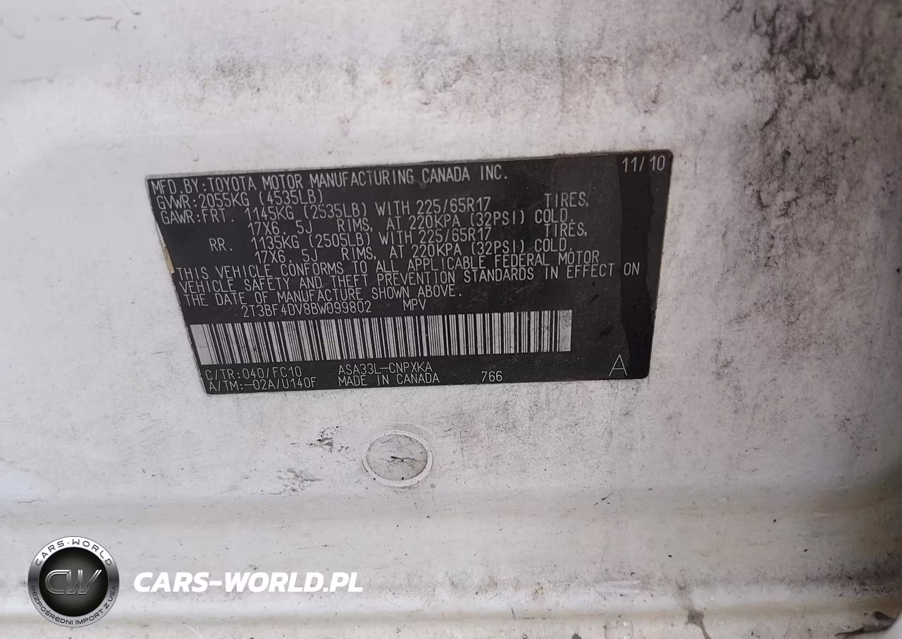 2011 Toyota Rav4 VIN:2T3BF4DV8BW099802 - 9