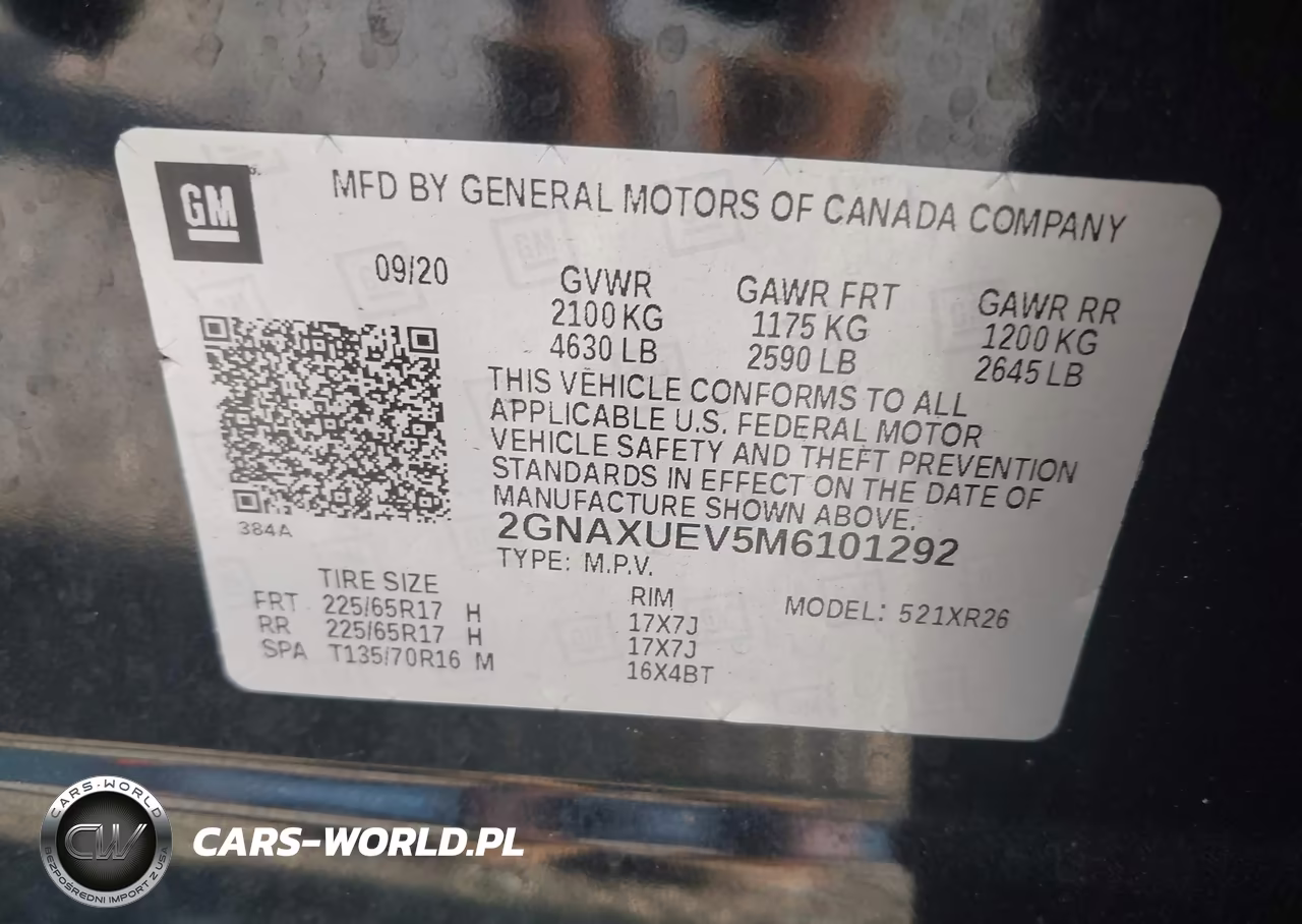 2021 Chevrolet Equinox Awd Lt VIN:2GNAXUEV5M6101292 - 9
