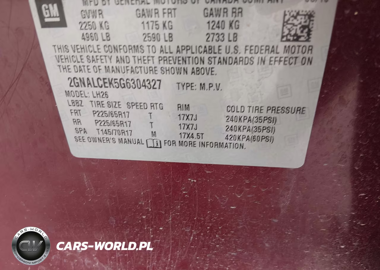 2016 Chevrolet Equinox Lt VIN:2GNALCEK5G6304327 - 9