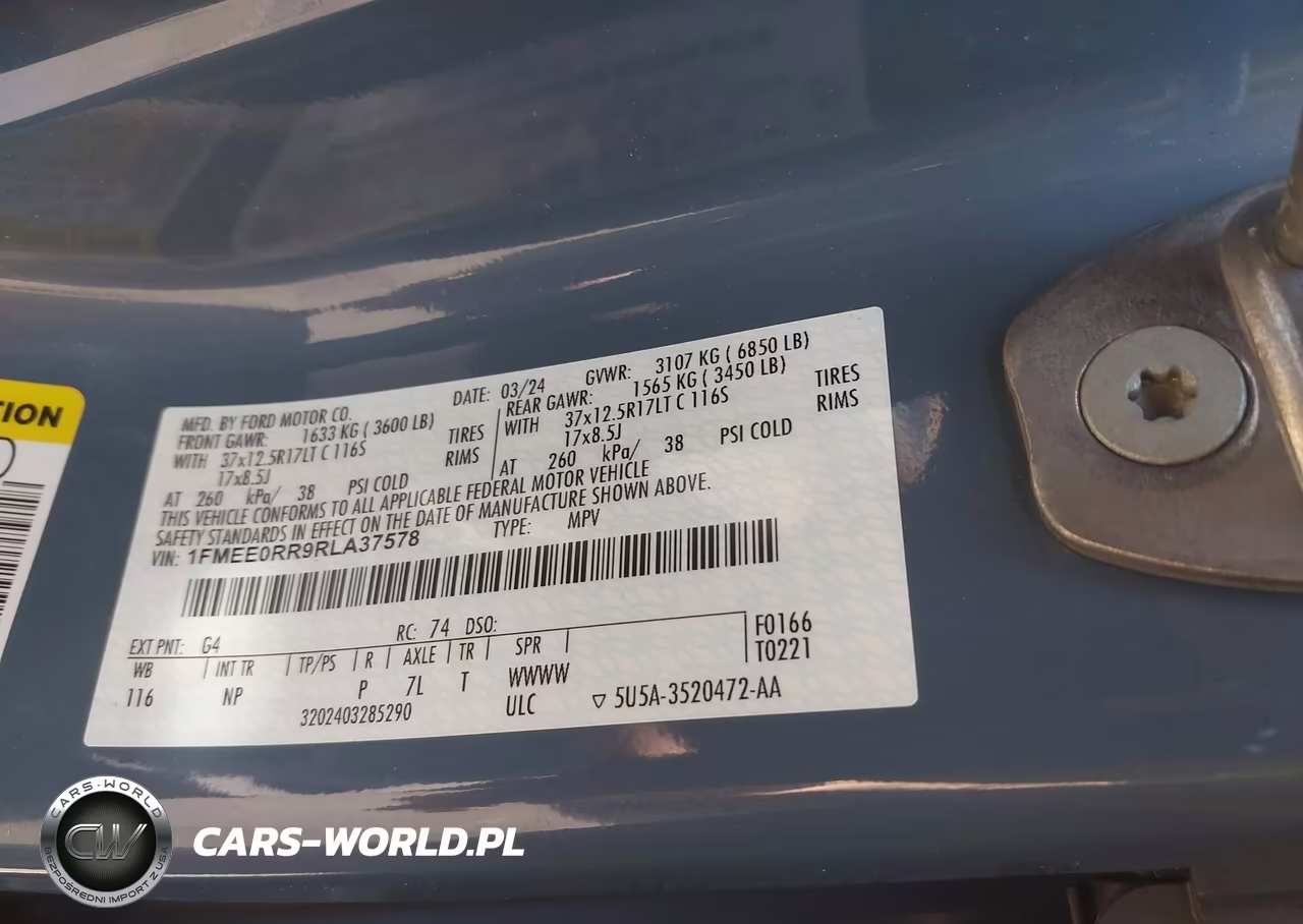 2024 Ford Bronco Raptor VIN:1FMEE0RR9RLA37578 - 9