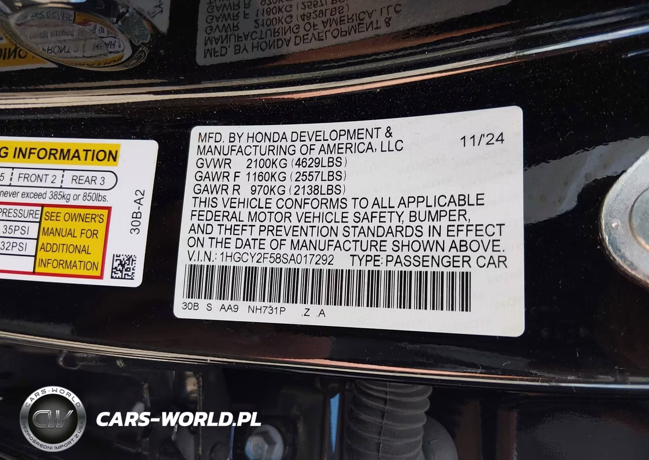 2025 Honda Accord Hybrid Sport VIN:1HGCY2F58SA017292 - 9