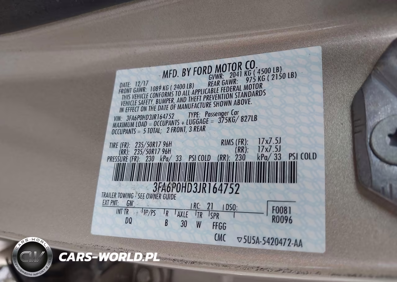 2018 Ford Fusion Se VIN:3FA6P0HD3JR164752 - 9