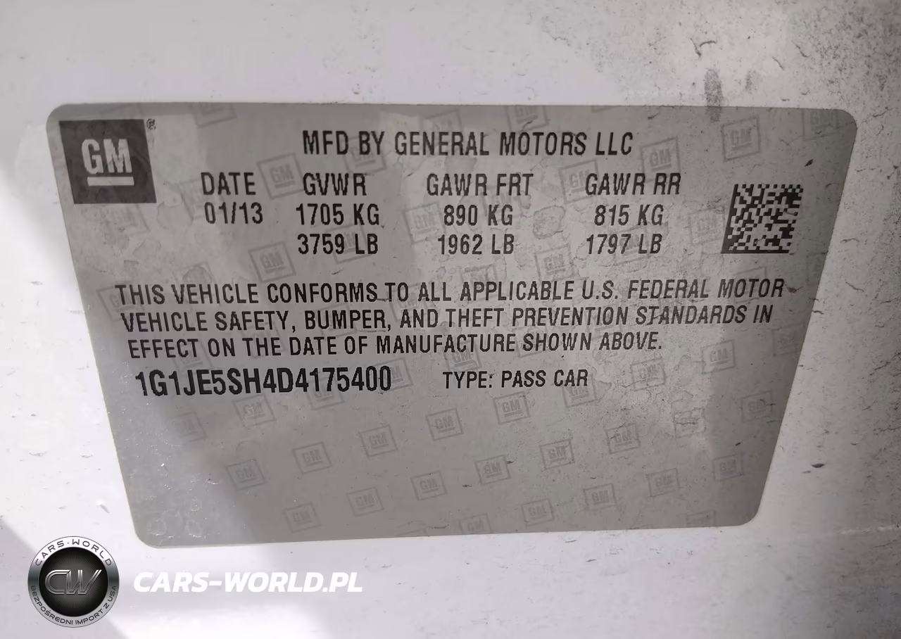 2013 Chevrolet Sonic Ltz Auto VIN:1G1JE5SH4D4175400 - 9