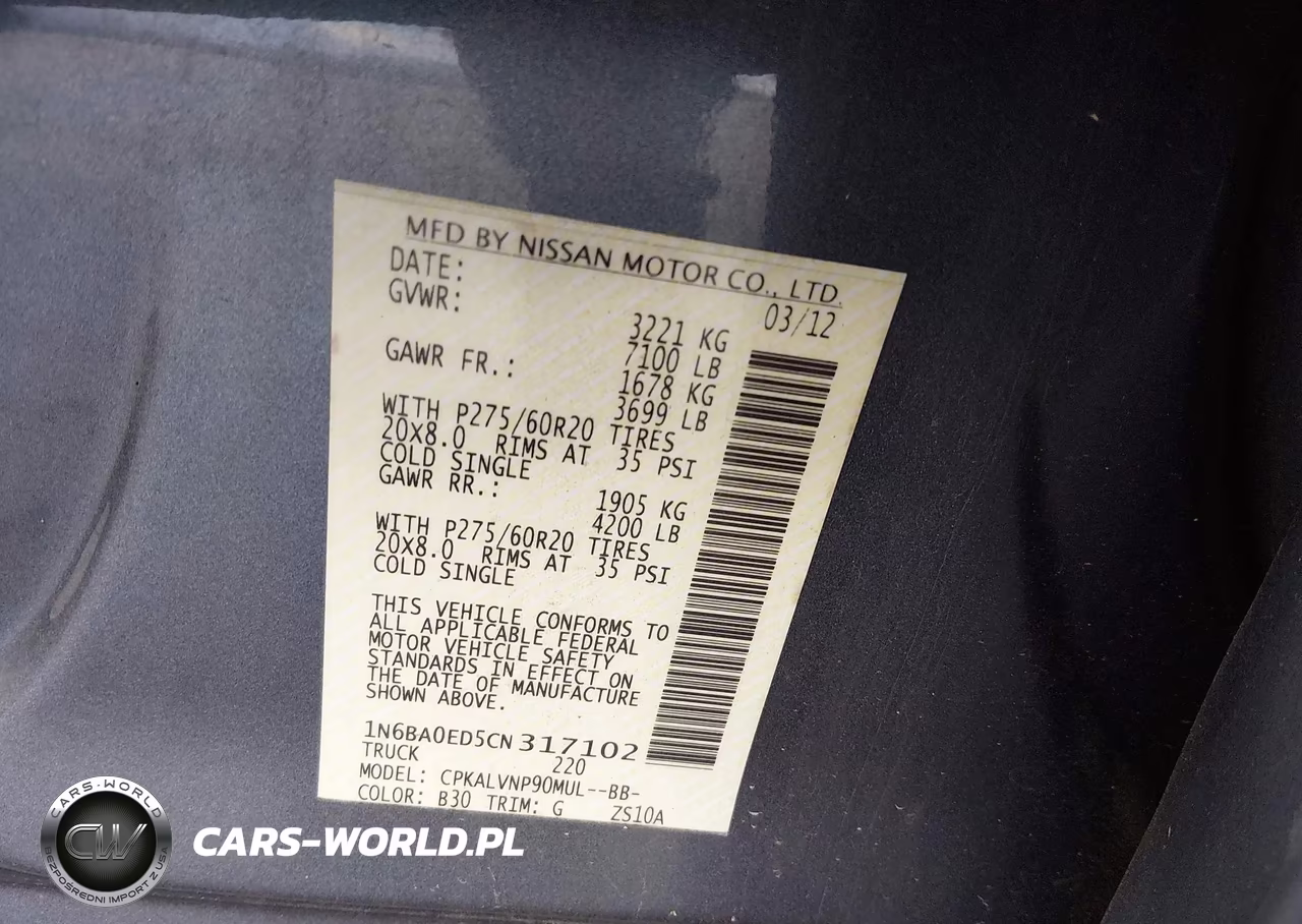 2012 Nissan Titan Sl VIN:1N6BA0ED5CN317102 - 9