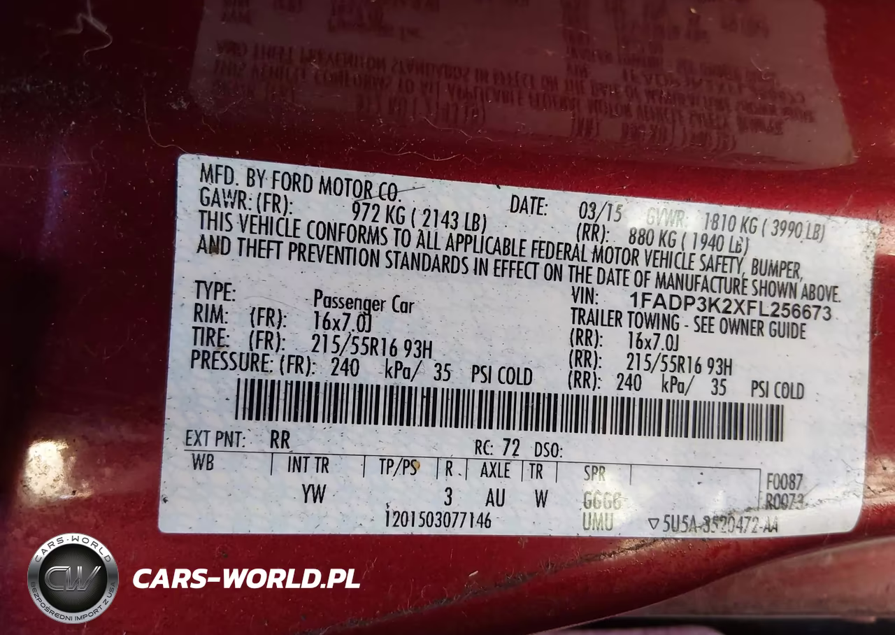 2015 Ford Focus Se VIN:1FADP3K2XFL256673 - 9