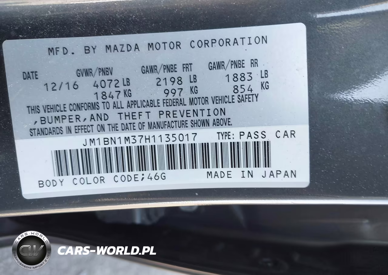 2017 Mazda Mazda3 Grand Touring VIN:JM1BN1M37H1135017 - 9
