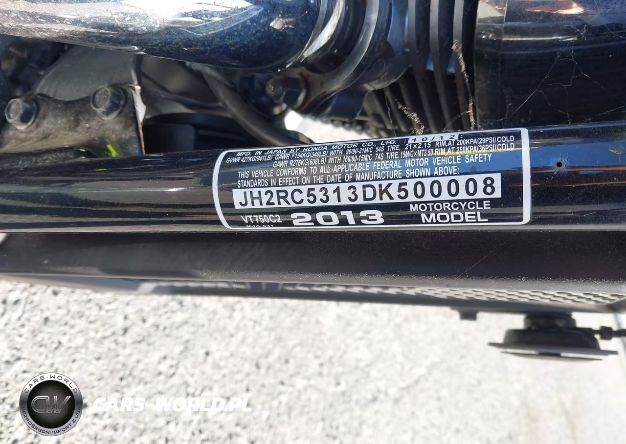 2013 Honda Vt750 C2 VIN:JH2RC5313DK500008 - 10