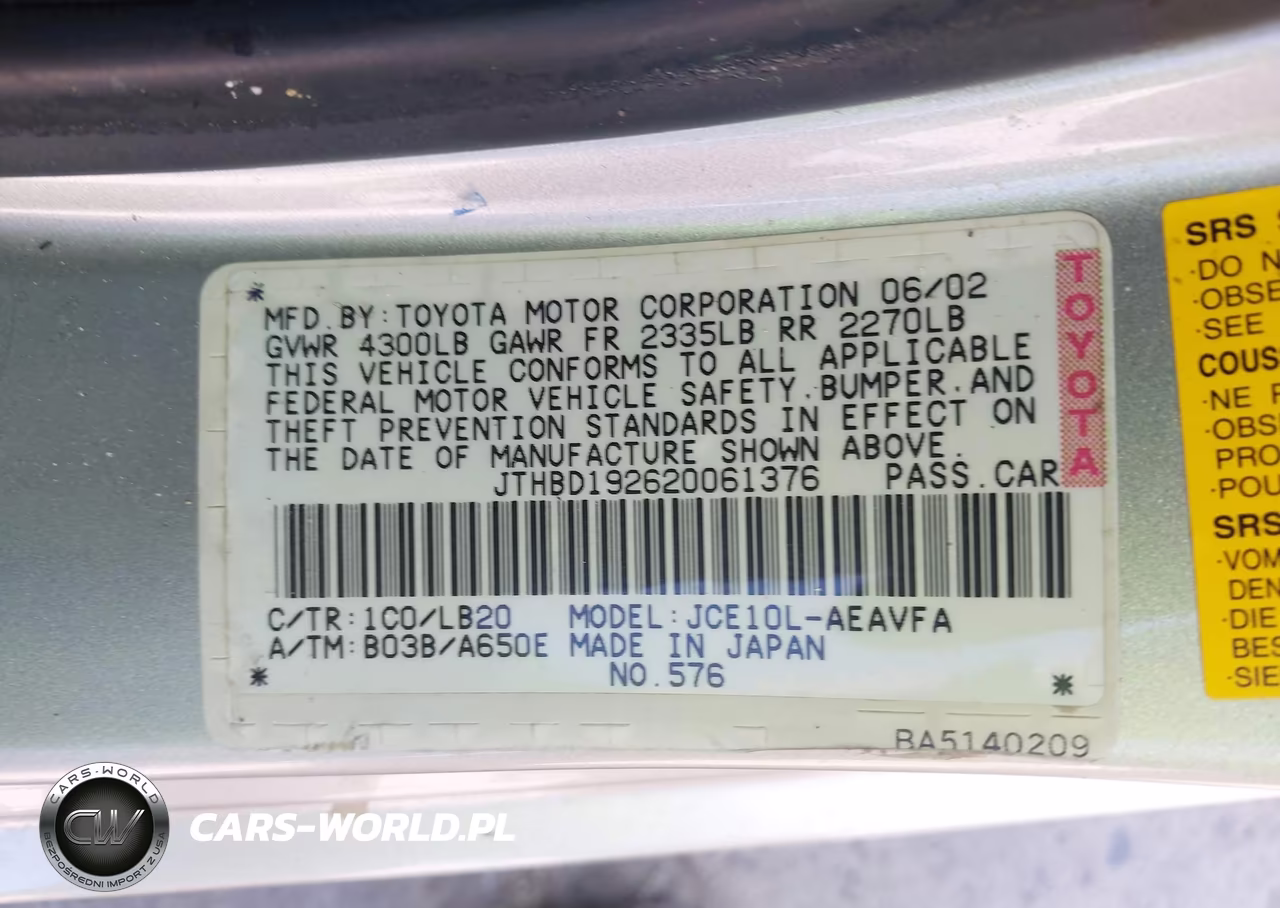 2002 Lexus Is 300 VIN:JTHBD192620061376 - 9