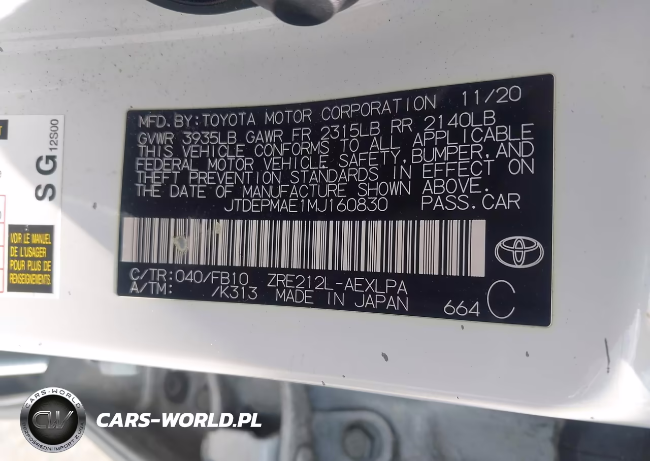 2021 Toyota Corolla Le VIN:JTDEPMAE1MJ160830 - 9