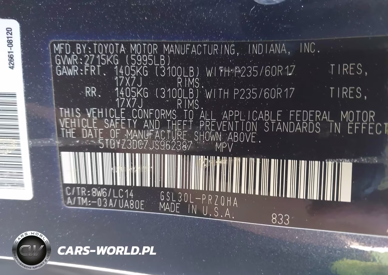 2018 Toyota Sienna Xle 8 Passenger VIN:5TDYZ3DC7JS962387 - 9