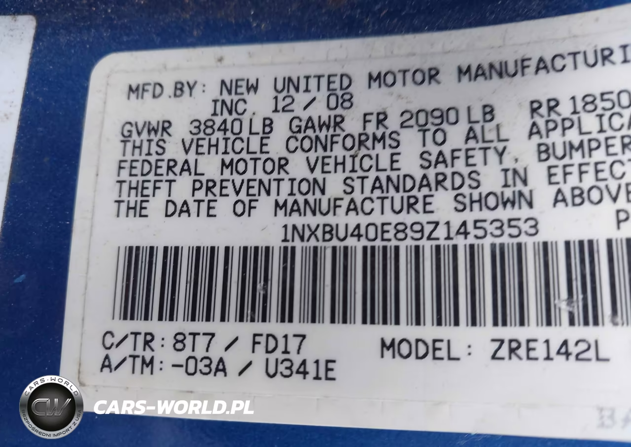 2009 Toyota Corolla S VIN:1NXBU40E89Z145353 - 9