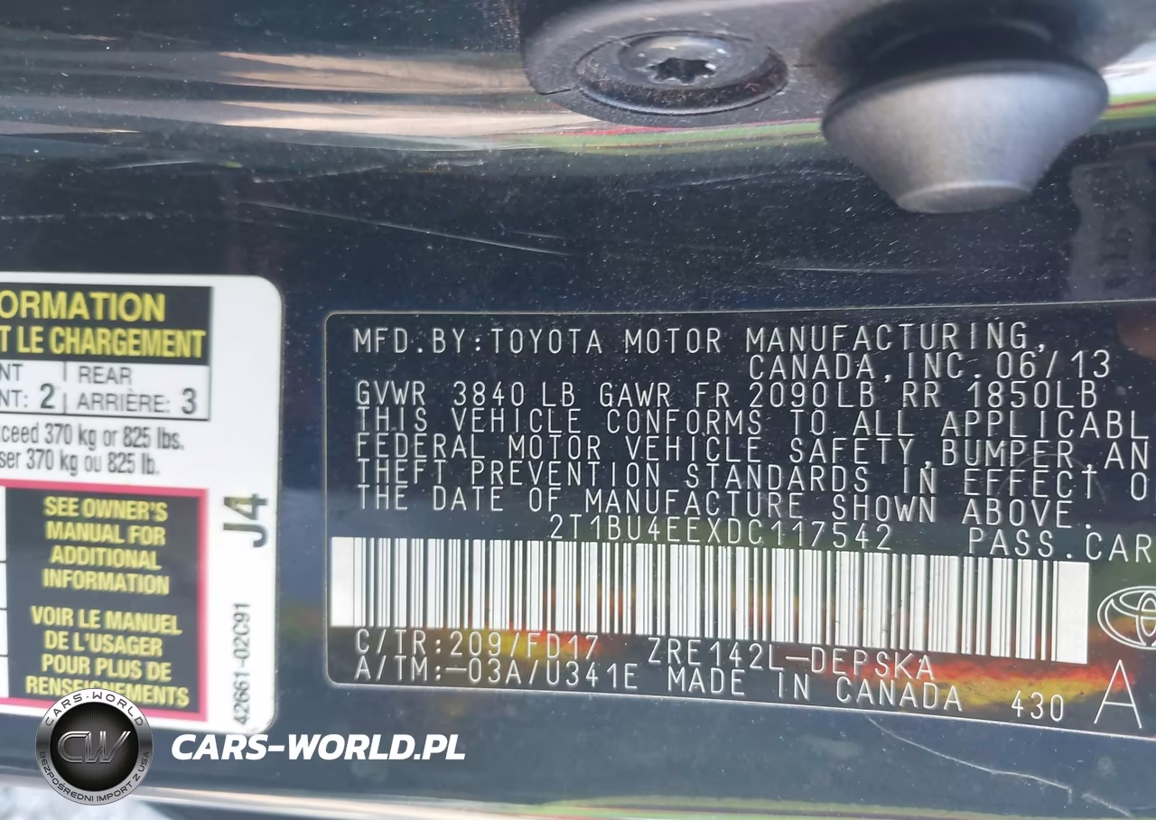 2013 Toyota Corolla S VIN:2T1BU4EEXDC117542 - 9