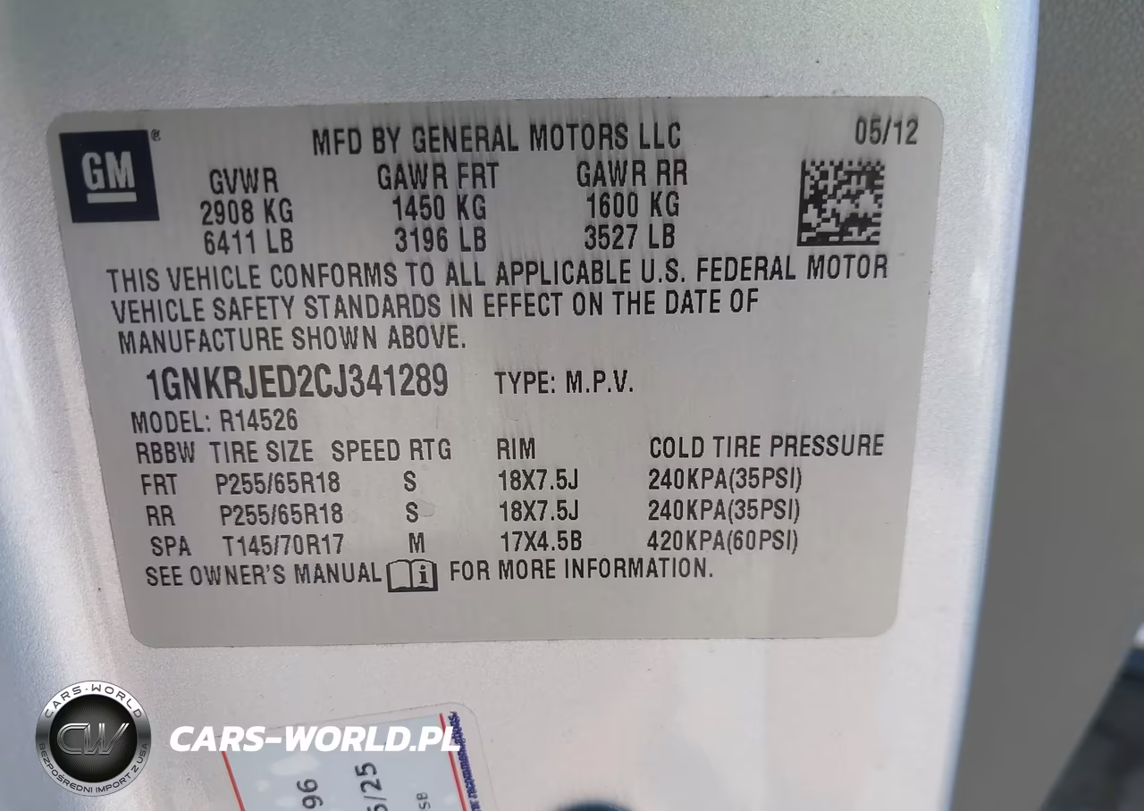 2012 Chevrolet Traverse Lt W-2Lt VIN:1GNKRJED2CJ341289 - 9