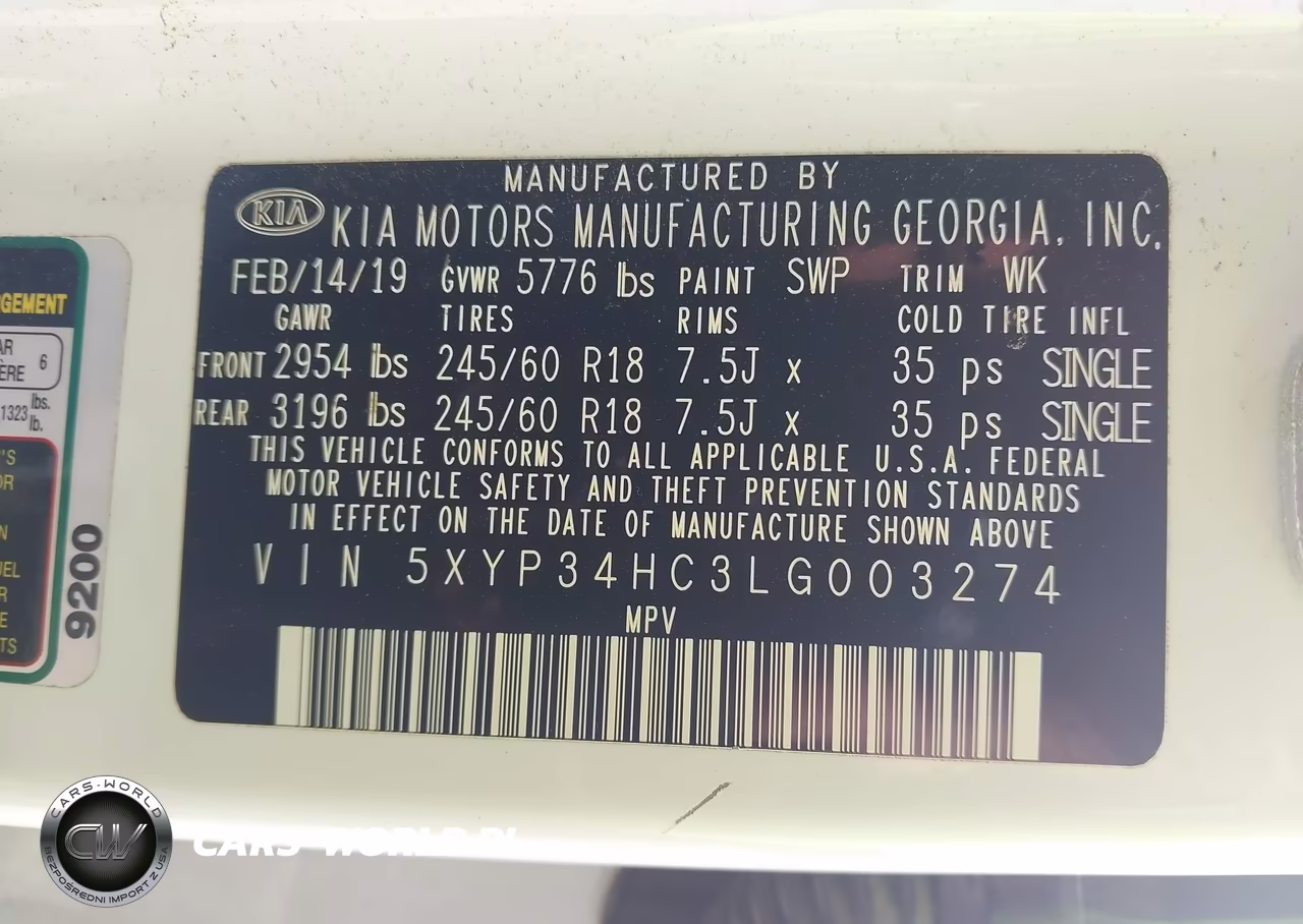 2020 Kia Telluride Ex VIN:5XYP34HC3LG003274 - 9