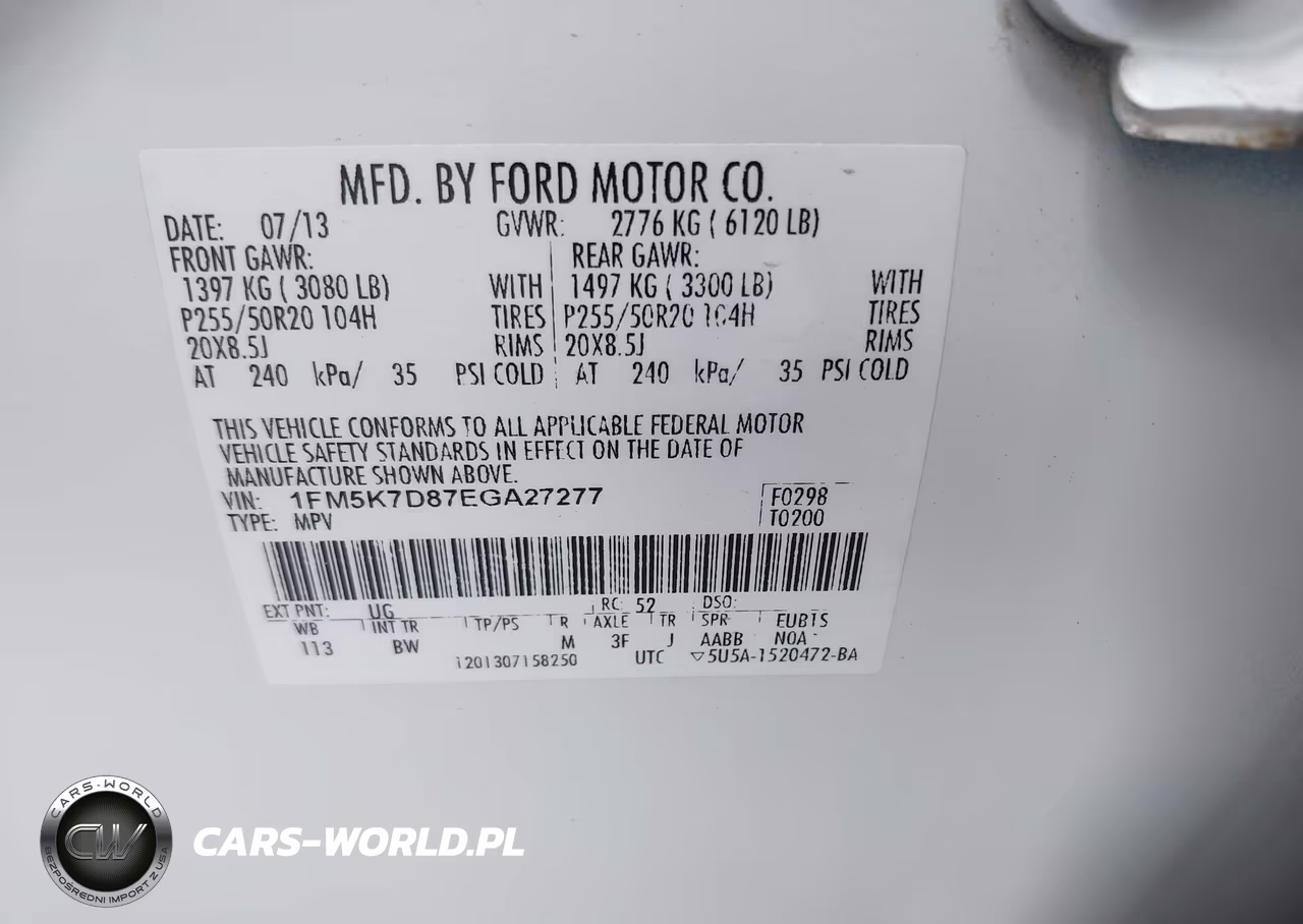 2014 Ford Explorer Xlt VIN:1FM5K7D87EGA27277 - 9