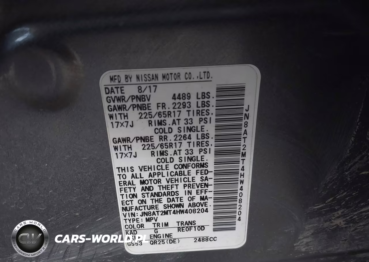 2017 Nissan Rogue S VIN:JN8AT2MT4HW408204 - 9