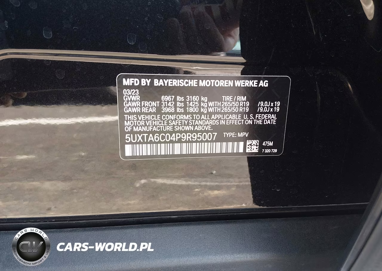 2023 BMW X5 Phev xDrive45E VIN:5UXTA6C04P9R95007 - 9