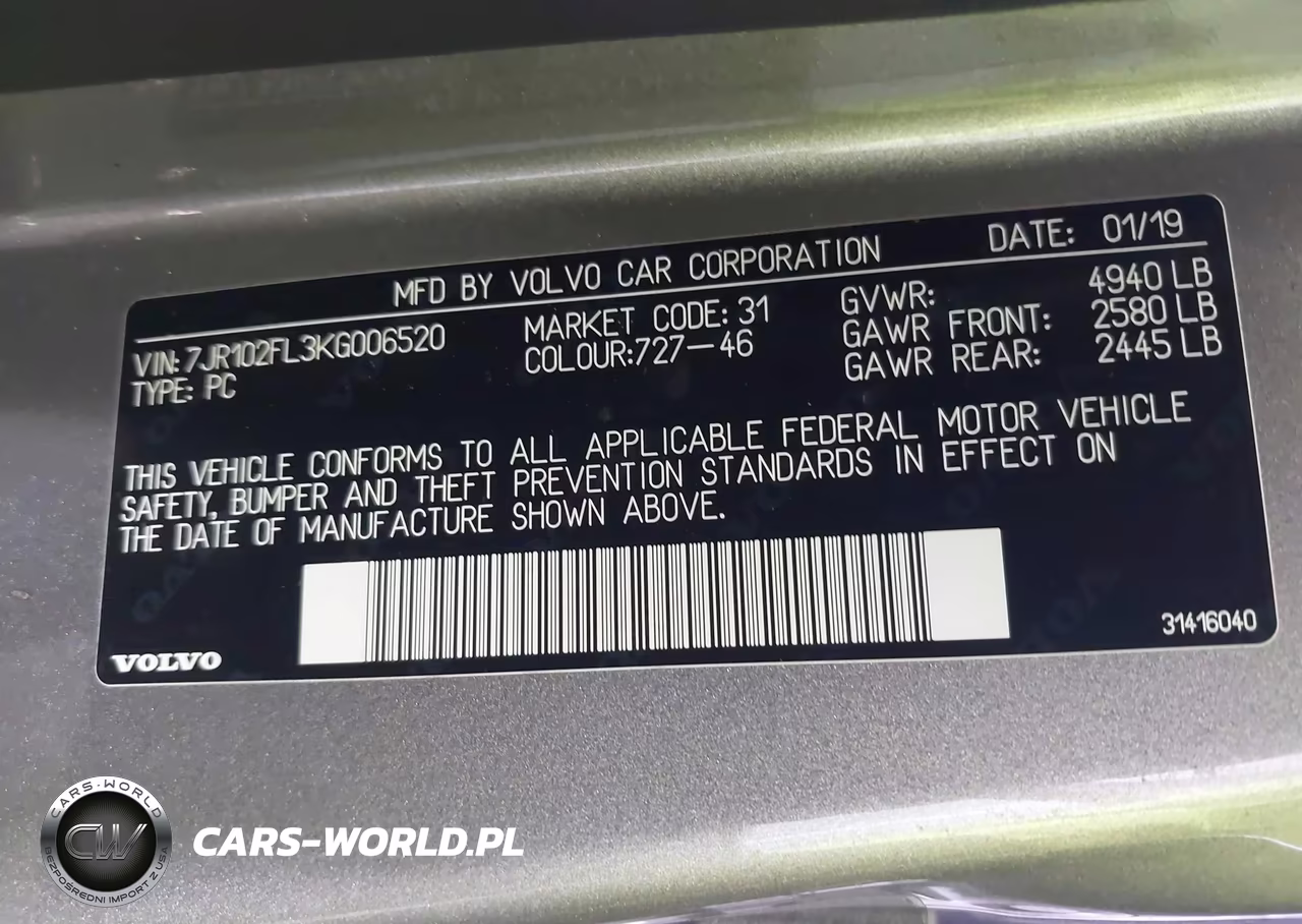 2019 Volvo S60 T5 Inscription VIN:7JR102FL3KG006520 - 9