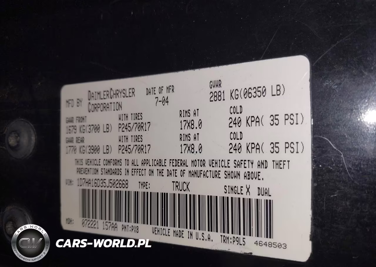 2005 Dodge Ram 1500 St VIN:1D7HA16D35J502668 - 9