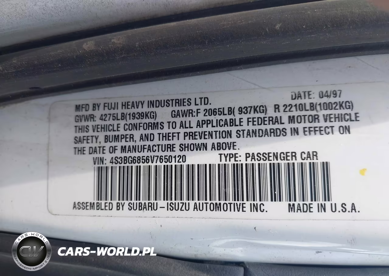 1997 Subaru Legacy Outback-Outback Limited VIN:4S3BG6856V7650120 - 9