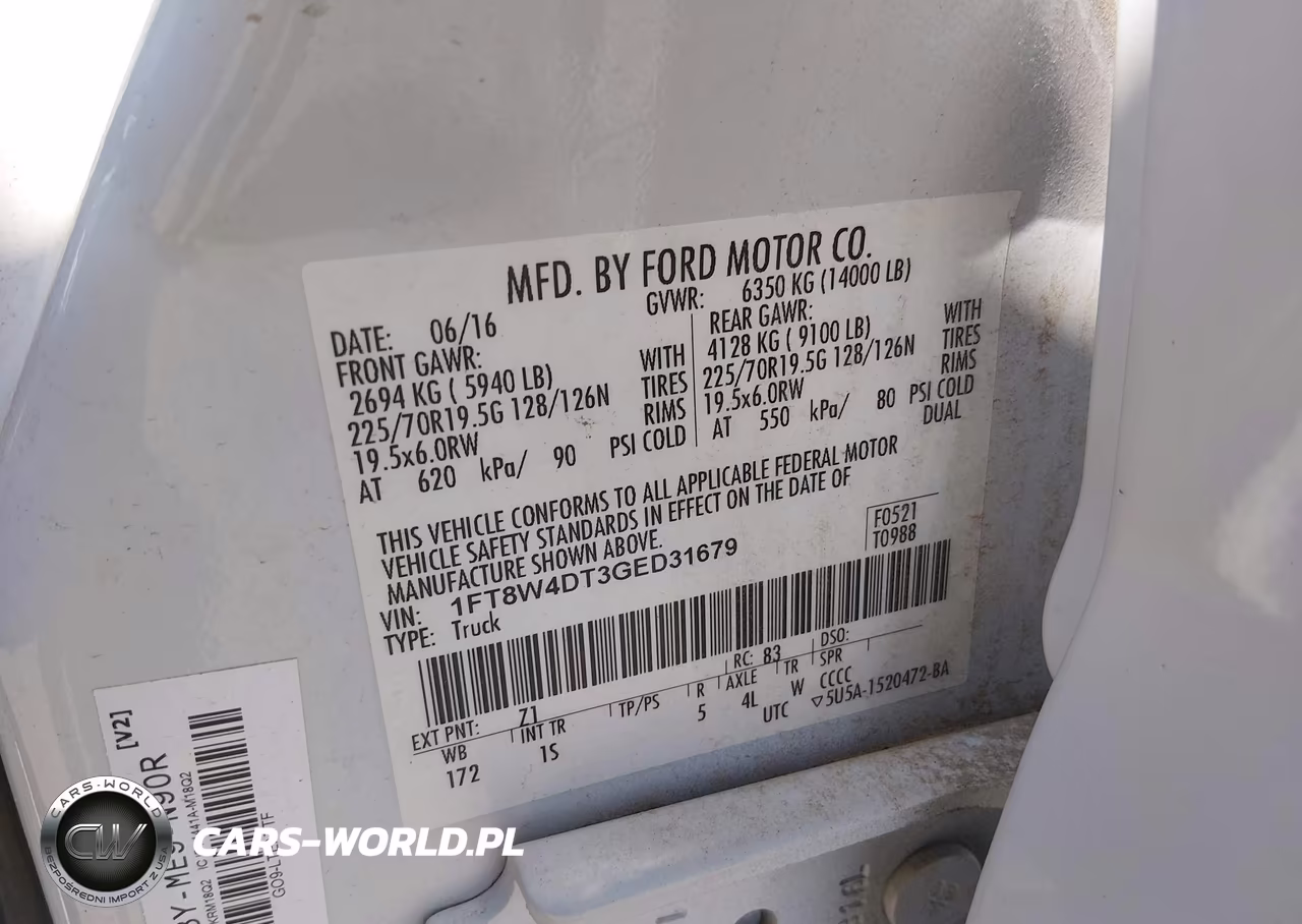 2016 Ford F-450 Xl VIN:1FT8W4DT3GED31679 - 9