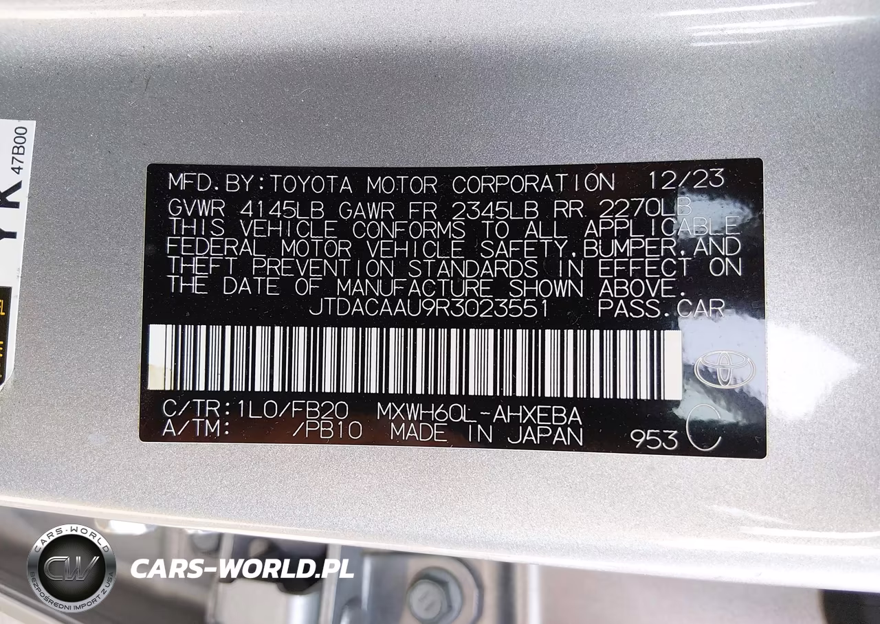 2024 Toyota Prius Le VIN:JTDACAAU9R3023551 - 9
