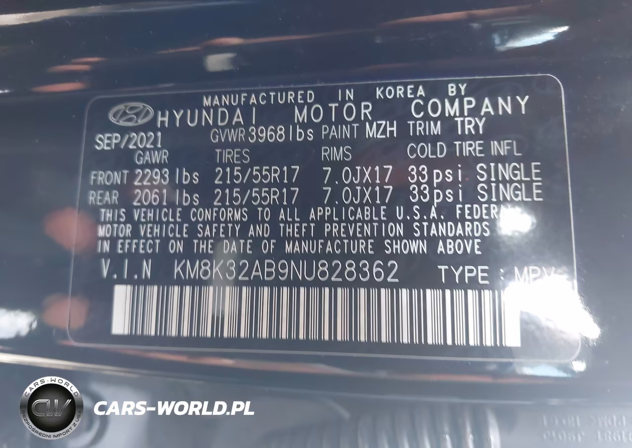 2022 Hyundai Kona Sel VIN:KM8K32AB9NU828362 - 9