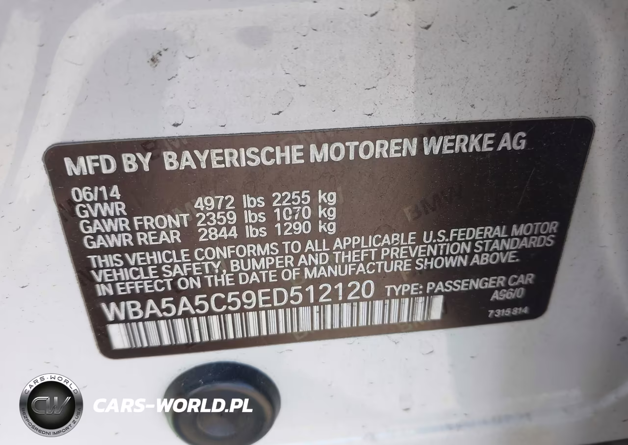 2014 BMW 528I VIN:WBA5A5C59ED512120 - 9