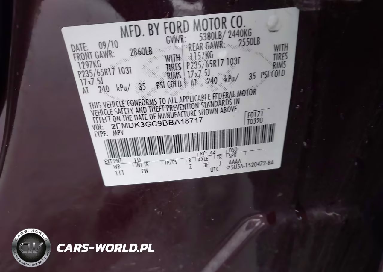 2011 Ford Edge Se VIN:2FMDK3GC9BBA18717 - 9