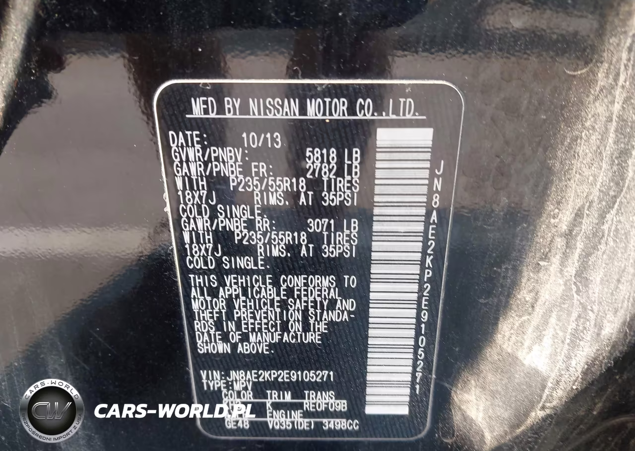 2014 Nissan Quest Le VIN:JN8AE2KP2E9105271 - 9