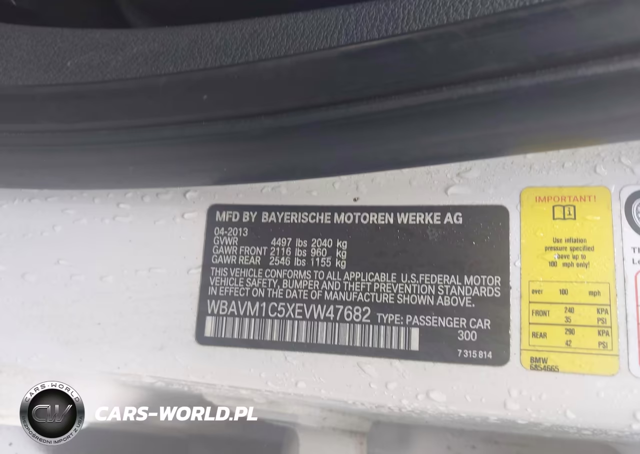 2014 BMW X1 Sdrive28I VIN:WBAVM1C5XEVW47682 - 9