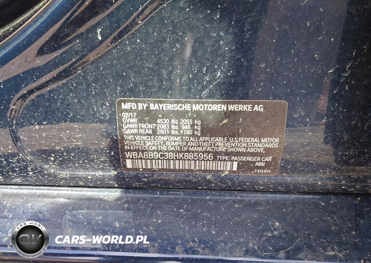 2017 BMW 330I VIN:WBA8B9C38HK885956 - 9