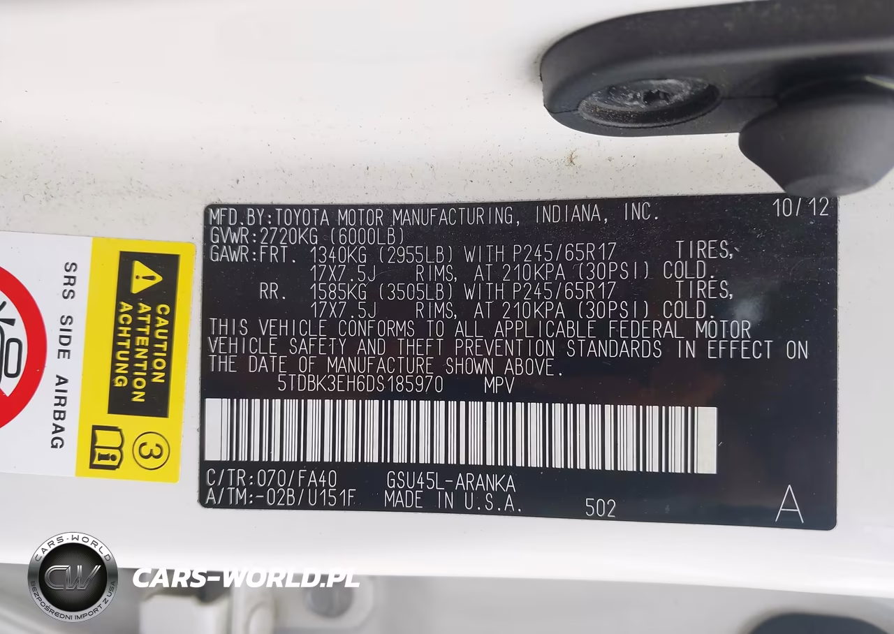 2013 Toyota Highlander Base Plus V6 VIN:5TDBK3EH6DS185970 - 9