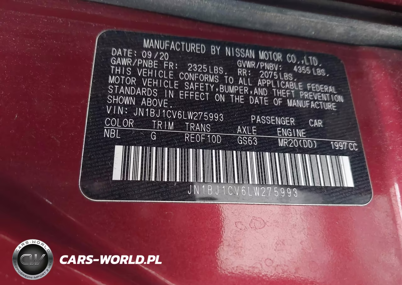 2020 Nissan Rogue Sport S Fwd Xtronic Cvt VIN:JN1BJ1CV6LW275993 - 9