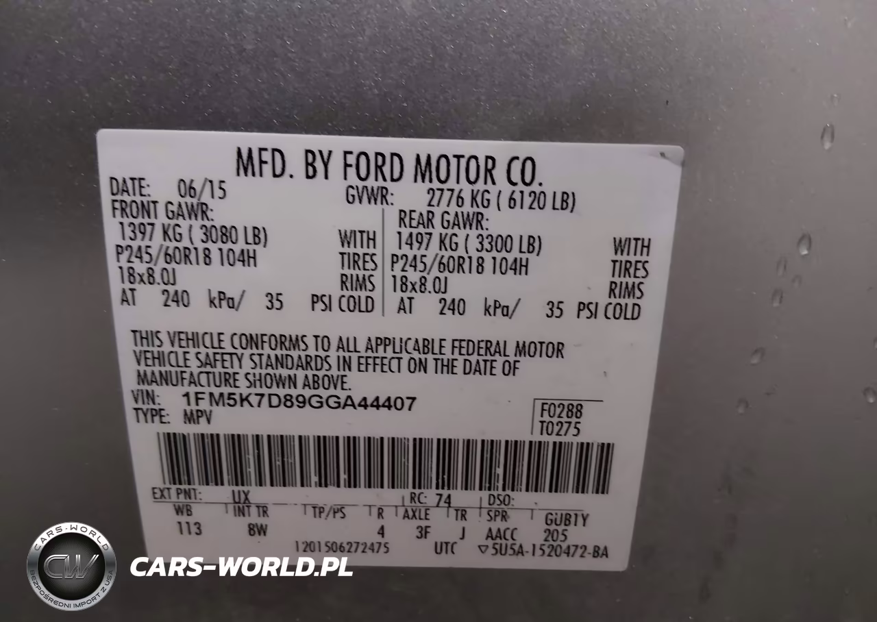 2016 Ford Explorer Xlt VIN:1FM5K7D89GGA44407 - 9