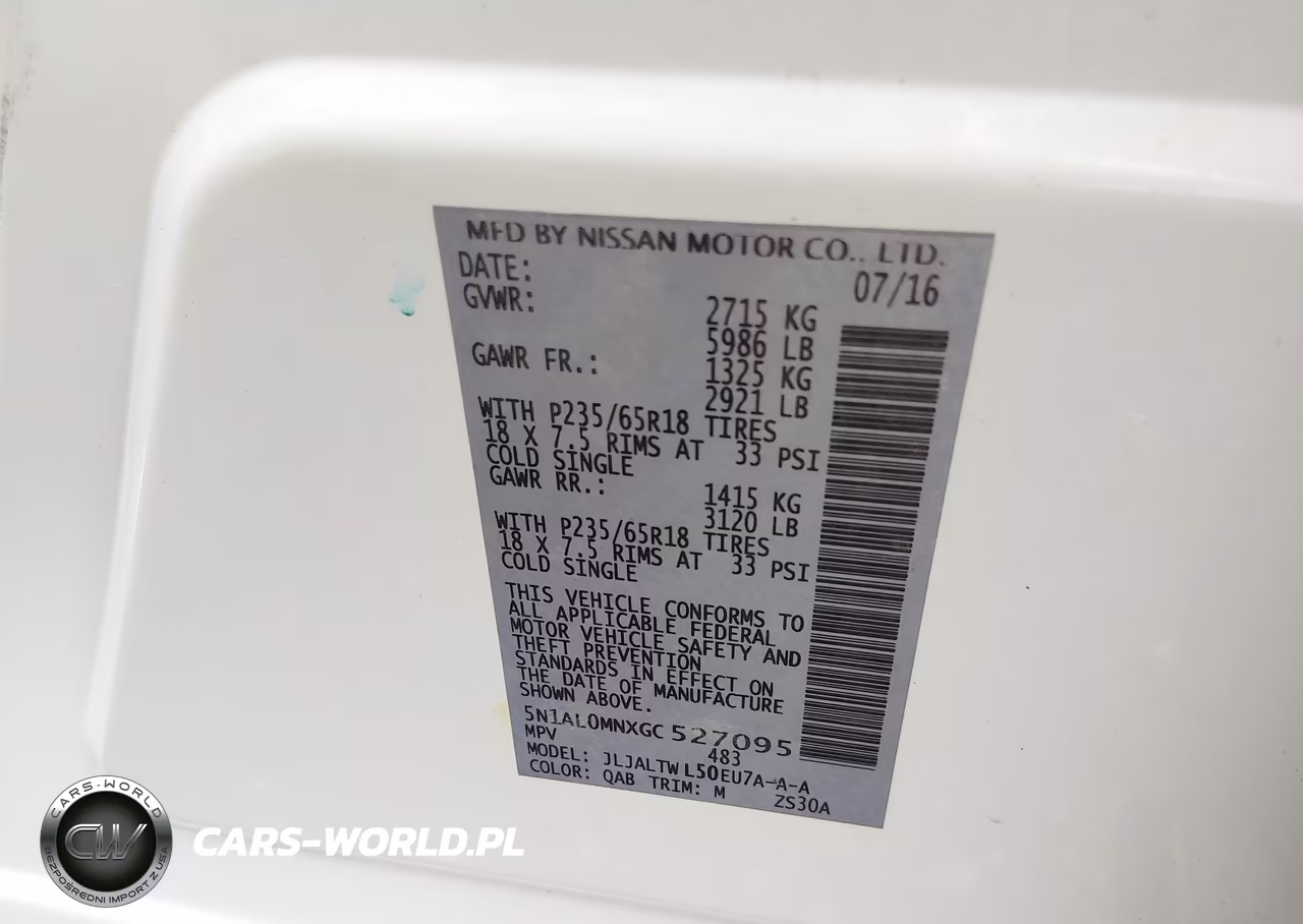 2016 Infiniti Qx60 VIN:5N1AL0MNXGC527095 - 9