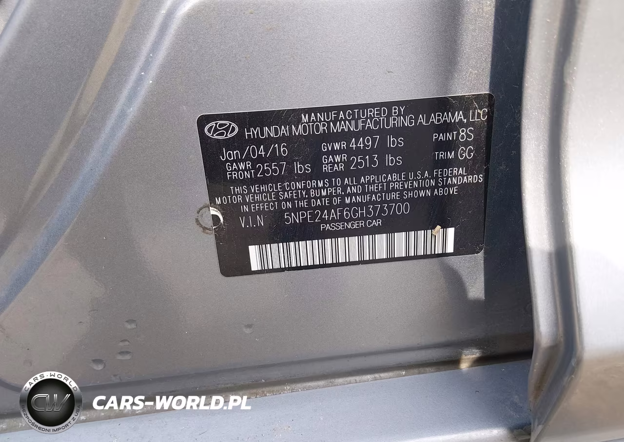 2016 Hyundai Sonata Se VIN:5NPE24AF6GH373700 - 9