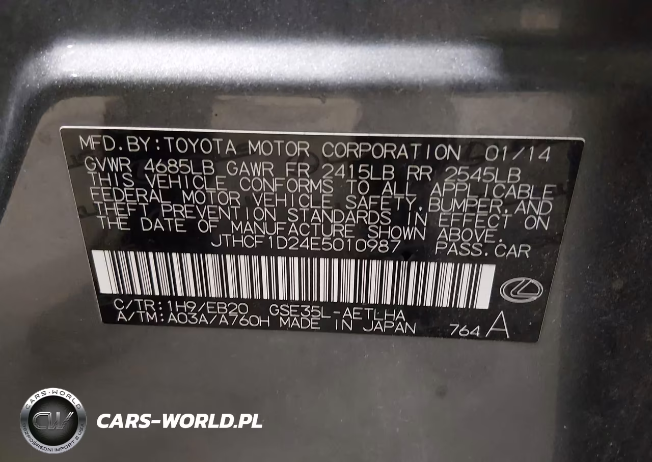 2014 Lexus Is 250 VIN:JTHCF1D24E5010987 - 9