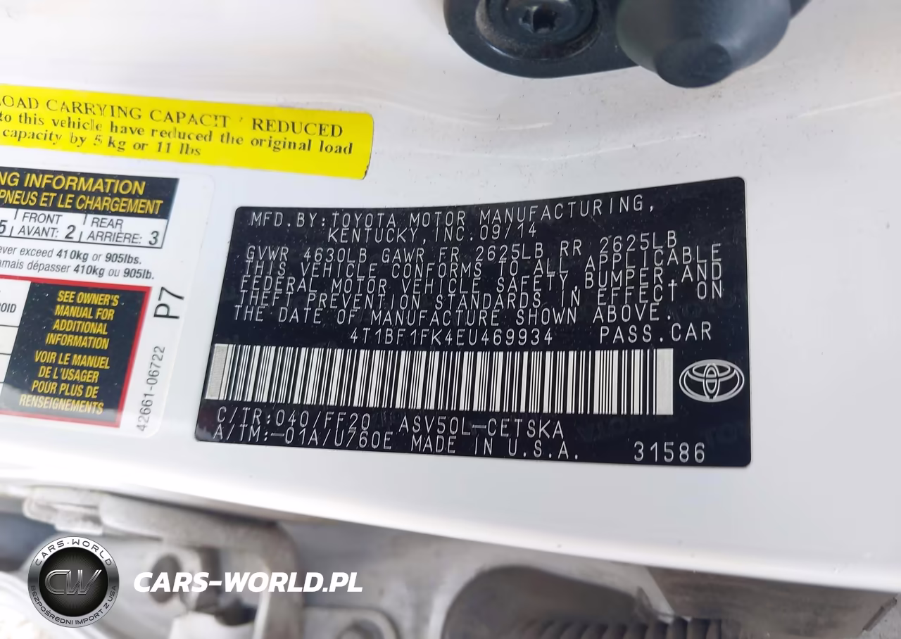 2014 Toyota Camry Se VIN:4T1BF1FK4EU469934 - 9