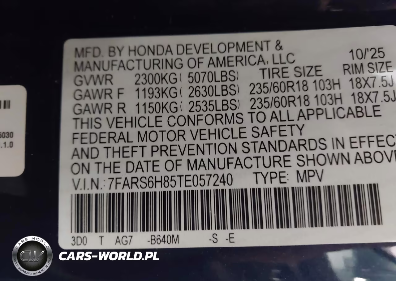 2026 Honda Cr-V Hybrid Awd Sport-L VIN:7FARS6H85TE057240 - 9