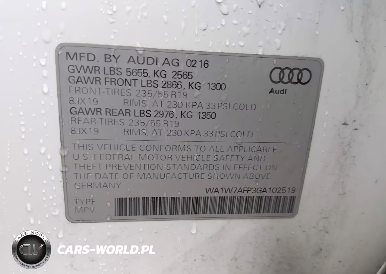 2016 Audi Q5 3.0T Premium Plus VIN:WA1W7AFP3GA102519 - 9