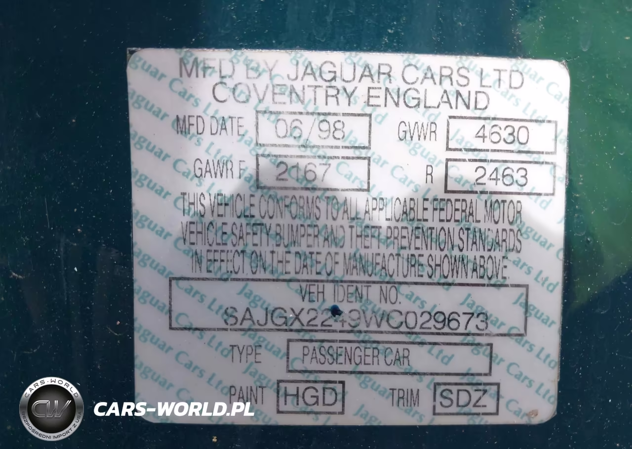 1998 Jaguar Xk8 VIN:SAJGX2249WC029673 - 9