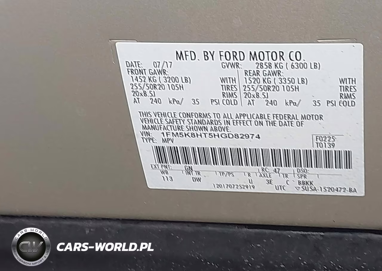 2017 Ford Explorer Platinum VIN:1FM5K8HT5HGD82974 - 17
