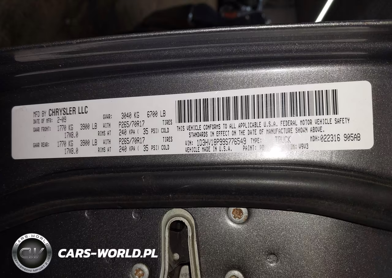 2009 Dodge Ram 1500 St VIN:1D3HV18P99S776549 - 9