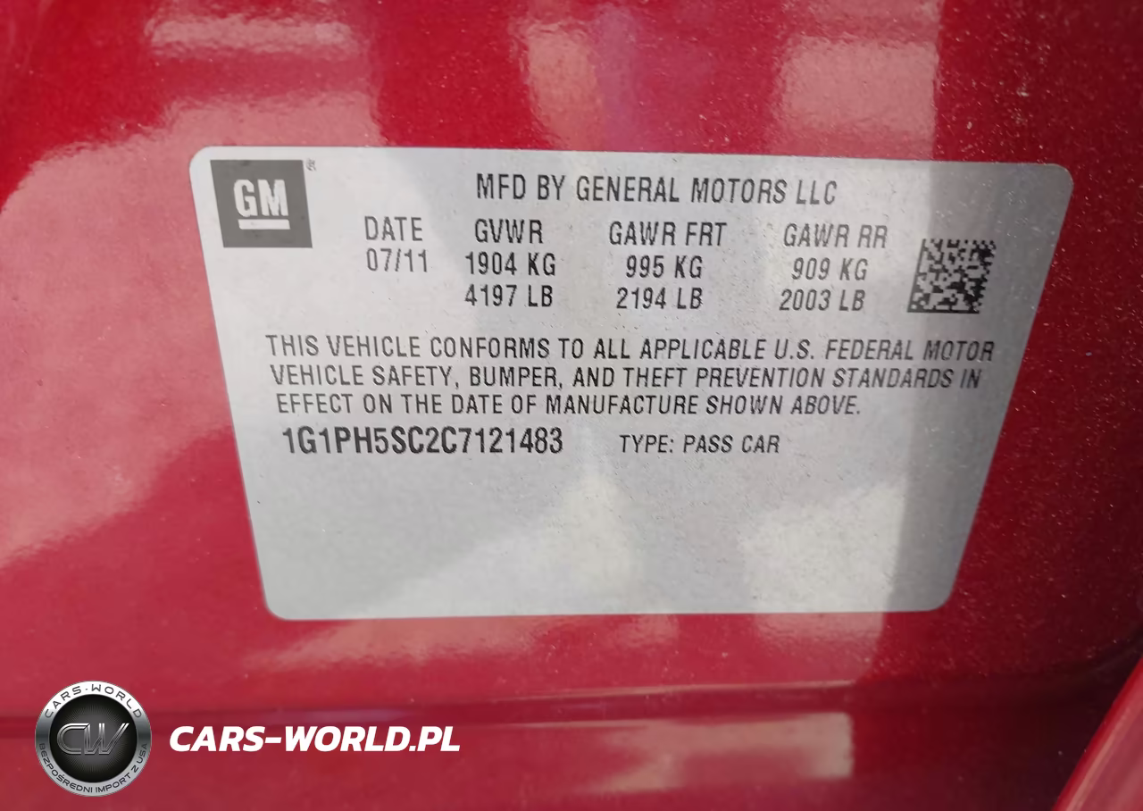 2012 Chevrolet Cruze Ltz VIN:1G1PH5SC2C7121483 - 9