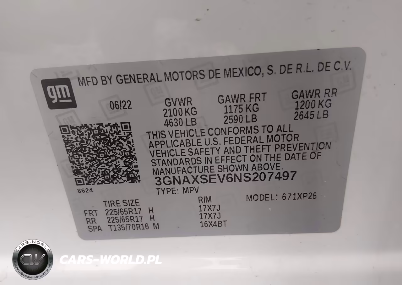 2022 Chevrolet Equinox Awd Ls VIN:3GNAXSEV6NS207497 - 9