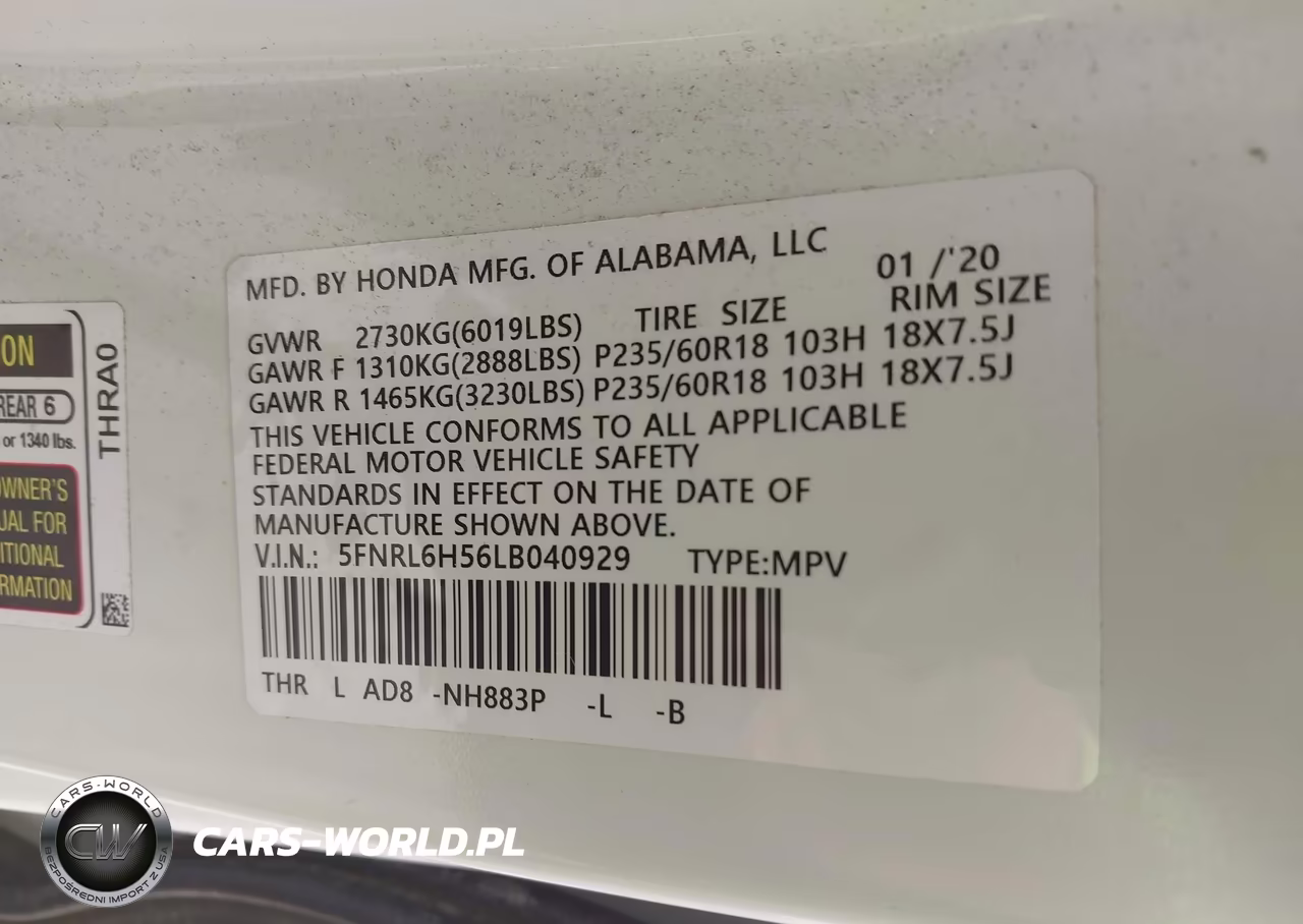 2020 Honda Odyssey Ex VIN:5FNRL6H56LB040929 - 9
