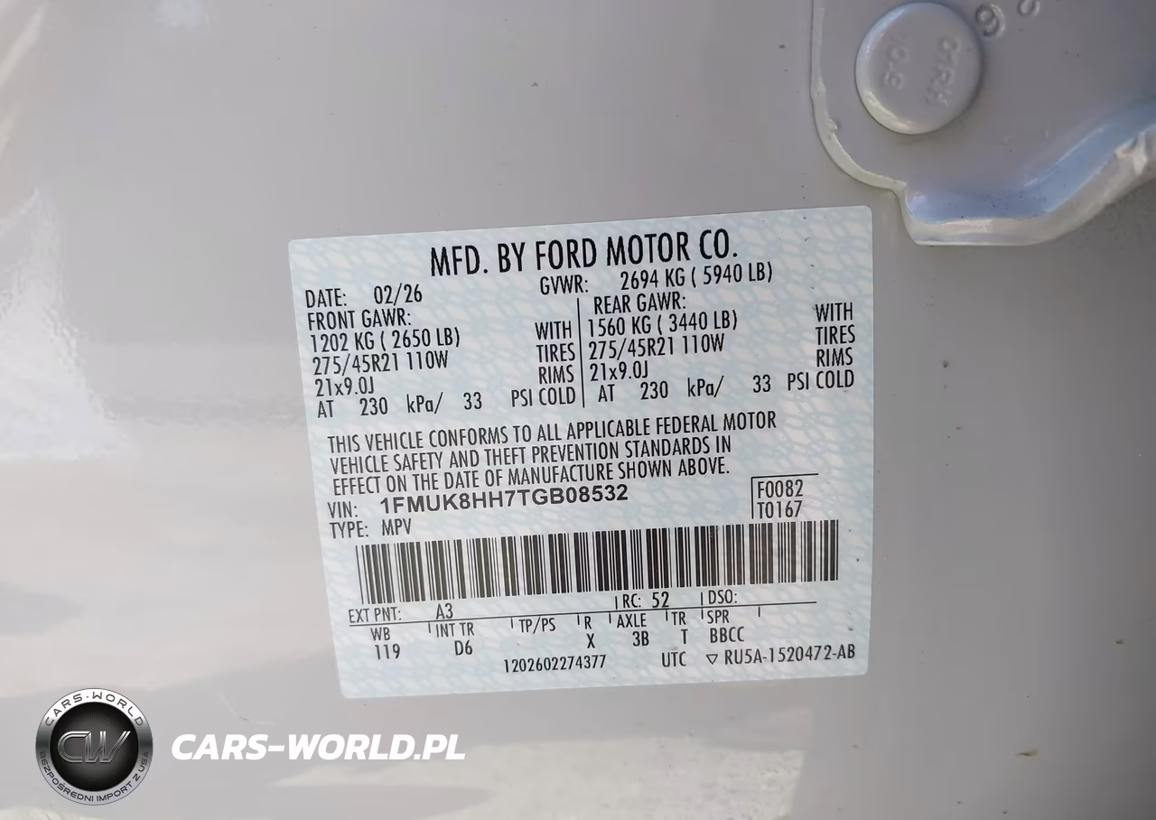 2026 Ford Explorer Platinum VIN:1FMUK8HH7TGB08532 - 9