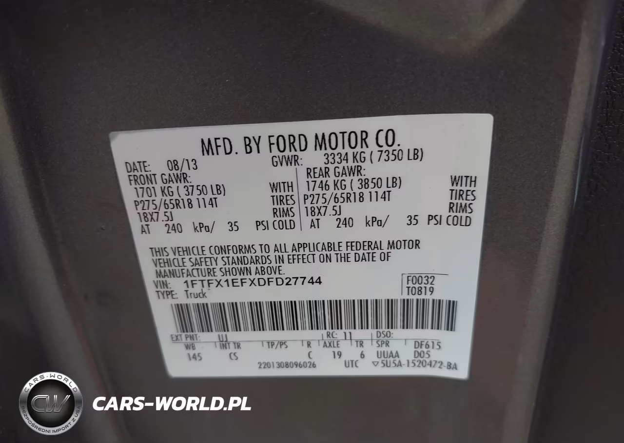 2013 Ford F-150 Stx VIN:1FTFX1EFXDFD27744 - 9